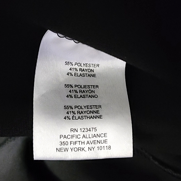 ⭐️2/ 30⭐️ Ellen Tracy Women's Black White Pin Stripes Pull On Pant Stretch Sz M - Picture 8 of 13